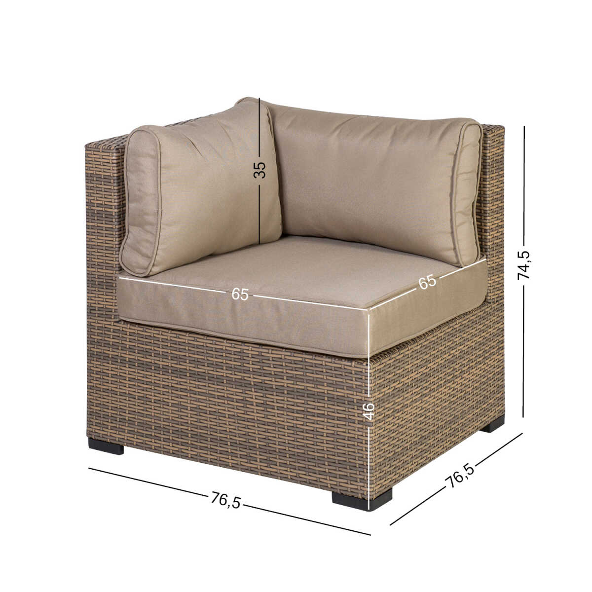 Mooduldiivan SEVILLA nurk, cappuccino - Image 2